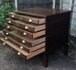 Rare Arts & Crafts Oak 6 Drawer Plan Chest for Artists - Image 4