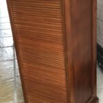 Rare Arts & Crafts Mahogany Tambour Filing Cabinet 9 Trays