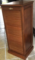 Rare Arts & Crafts Mahogany Tambour Filing Cabinet 9 Trays