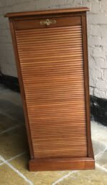 Rare Arts & Crafts Mahogany Tambour Filing Cabinet 9 Trays - Image 2