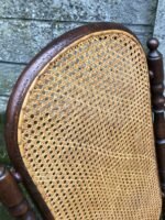 Rare Thonet Bentwood Rocking Armchair Antique Cane Seat - Image 4