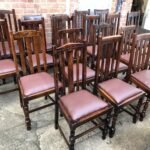 Refurbished 1920s Oak Dining Chairs for Pubs Restaurants & Cafés