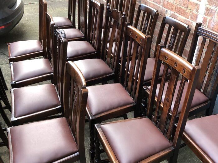 Refurbished 1920s Oak Dining Chairs for Pubs Restaurants & Cafés - Image 2
