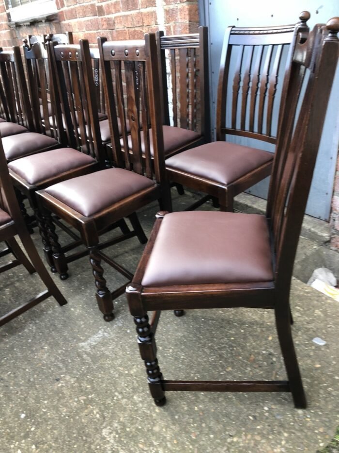 Refurbished 1920s Oak Dining Chairs for Pubs Restaurants & Cafés - Image 3