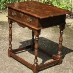 Antique Style Mahogany Console Hall Table with Drawer Vintage Side Table