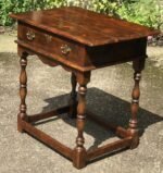 Antique Style Mahogany Console Hall Table with Drawer Vintage Side Table