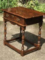 Antique Style Mahogany Console Hall Table with Drawer Vintage Side Table - Image 2