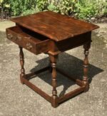Antique Style Mahogany Console Hall Table with Drawer Vintage Side Table - Image 5