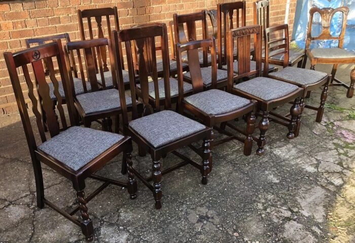 Refurbished 1920s Oak Dining Chairs for Pubs & Restaurants - Image 2