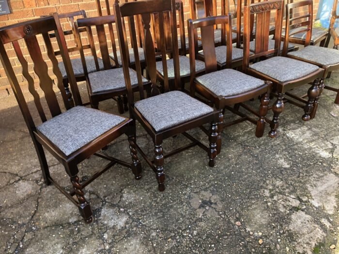Refurbished 1920s Oak Dining Chairs for Pubs & Restaurants - Image 4