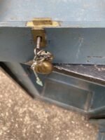 Antique Fire Resistant Home Office Safe with Keys - Image 4