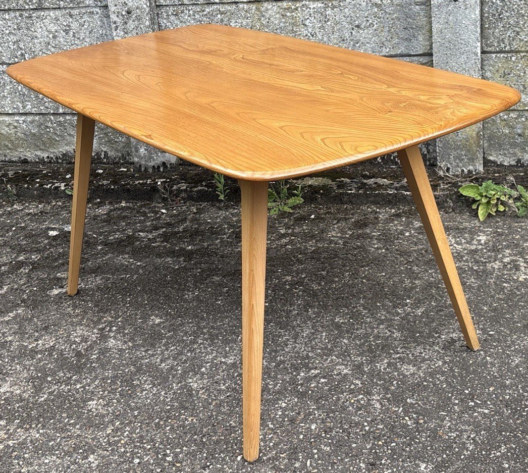 s-l1600-1427.jpg Vintage Ercol Plank Dining Table Solid Elm & Beech 6–8 Seater - Image 1