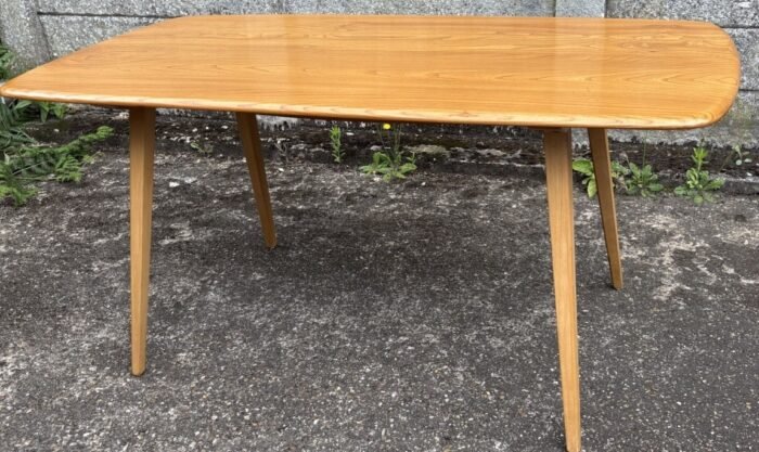 Vintage Ercol Plank Dining Table Solid Elm & Beech 6–8 Seater - Image 3