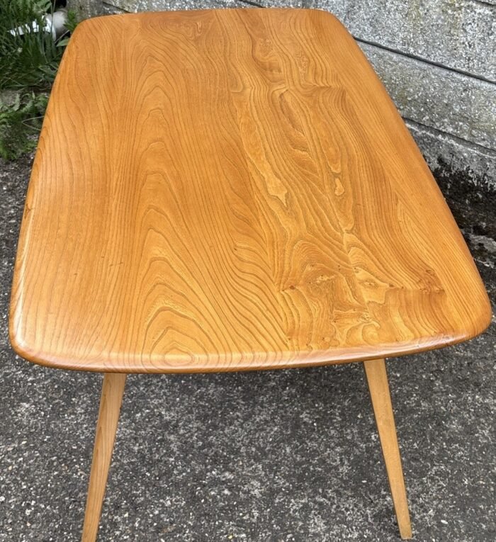 Vintage Ercol Plank Dining Table Solid Elm & Beech 6–8 Seater - Image 5