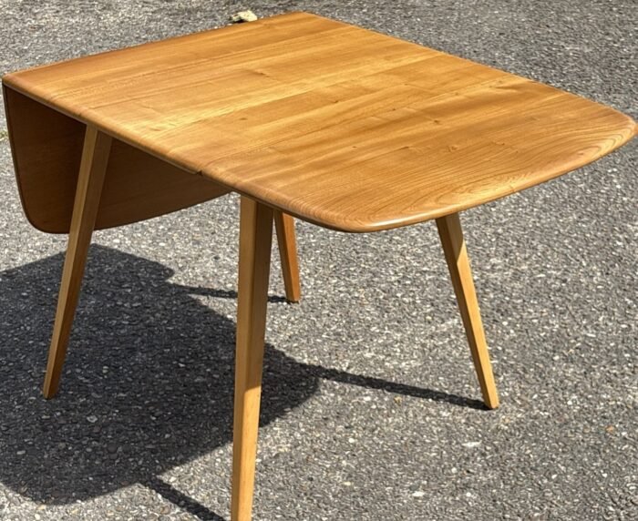 Rare Small Retro Ercol Extending Dining Table Solid Elm Vintage - Image 5