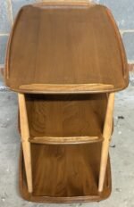 Retro Ercol Trolley Display Stand Solid Elm Vintage Serving Table