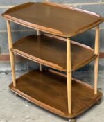 Retro Ercol Trolley Display Stand Solid Elm Vintage Serving Table - Image 3