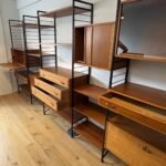 Vintage Teak Ladderax 5 Bay Shelving Display Unit Modular Storage System