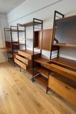 Vintage Teak Ladderax 5 Bay Shelving Display Unit Modular Storage System