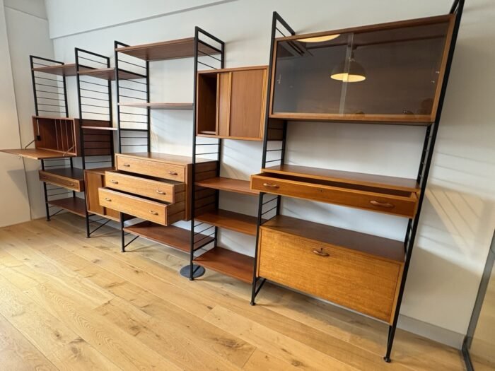 Vintage Teak Ladderax 5 Bay Shelving Display Unit Modular Storage System - Image 2