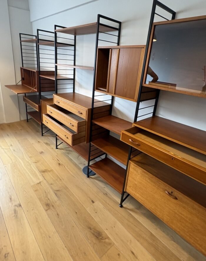 Vintage Teak Ladderax 5 Bay Shelving Display Unit Modular Storage System - Image 3