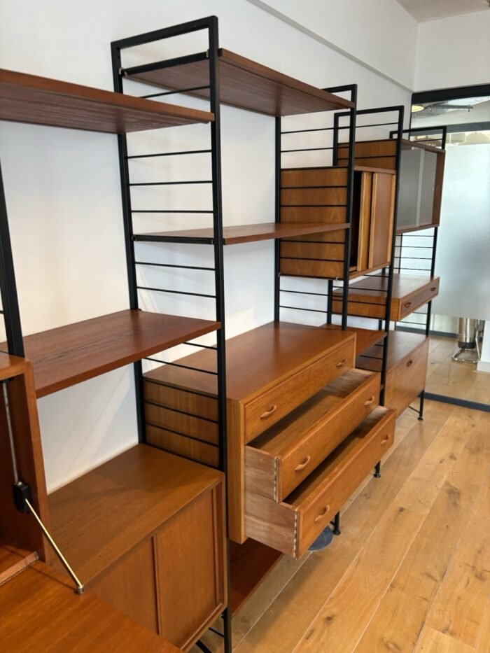 Vintage Teak Ladderax 5 Bay Shelving Display Unit Modular Storage System - Image 4