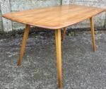 Vintage Ercol Plank Dining Table Solid Elm Beech 6 Seater