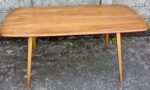 Vintage Ercol Plank Dining Table Solid Elm Beech 6 Seater - Image 4
