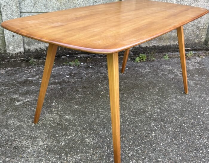 Vintage Ercol Plank Dining Table Solid Elm Beech 6 Seater - Image 5