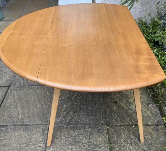 Vintage Ercol Extending Dining Table Solid Elm Beech Legs - Image 2