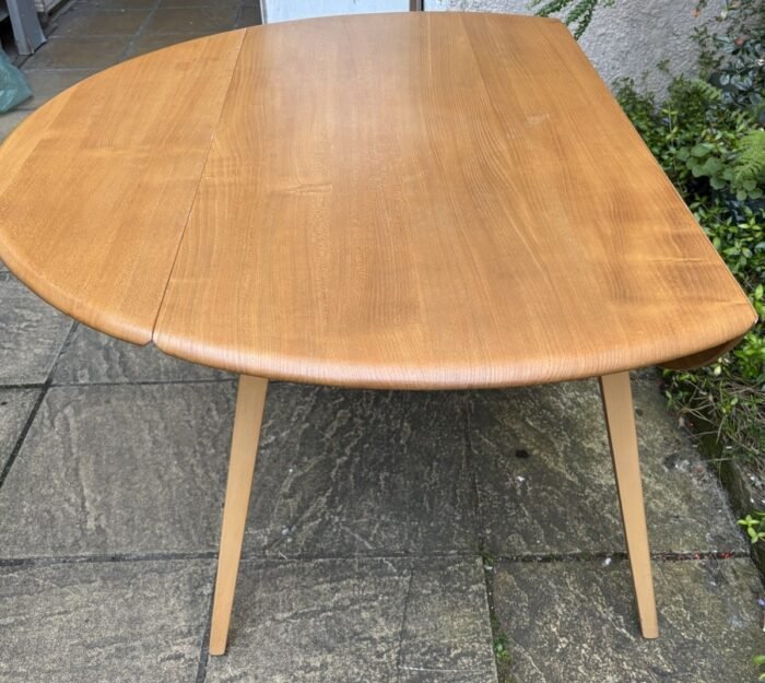 Vintage Ercol Extending Dining Table Solid Elm Beech Legs - Image 4