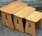 Ercol Nest of Coffee Tables Solid Ash Modern Living Room Furniture - Image 3