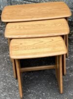 Ercol Nest of Coffee Tables Solid Ash Modern Living Room Furniture - Image 4
