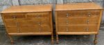 Pair of Arts & Crafts Golden Oak 3 Drawer Chests His & Hers - Image 5