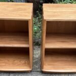 Pair of Retro Ercol Bedside Cabinets with Adjustable Shelves