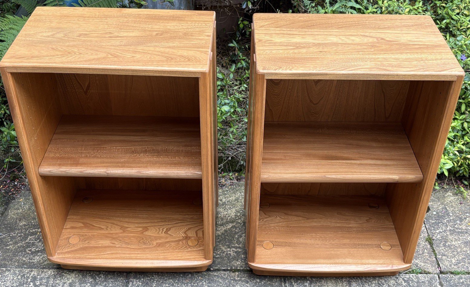 s-l1600-152.jpg Pair of Retro Ercol Bedside Cabinets with Adjustable Shelves - Image 1