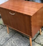 Vintage Teak Ladderax Style Record Cabinet LP & Vinyl Storage - Image 3