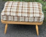 Vintage Ercol Foot Stool Retro Beech Ottoman with Original Cushion - Image 5