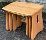 Ercol Nest of Coffee Tables Solid Ash Modern Nesting Tables