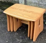 Ercol Nest of Coffee Tables Solid Ash Modern Nesting Tables - Image 3