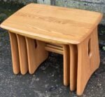 Ercol Nest of Coffee Tables Solid Ash Modern Nesting Tables - Image 4