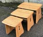 Ercol Nest of Coffee Tables Solid Ash Modern Nesting Tables - Image 5