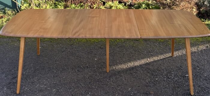 Vintage Ercol Grand Extending Dining Table Solid Elm & Beech - Image 3