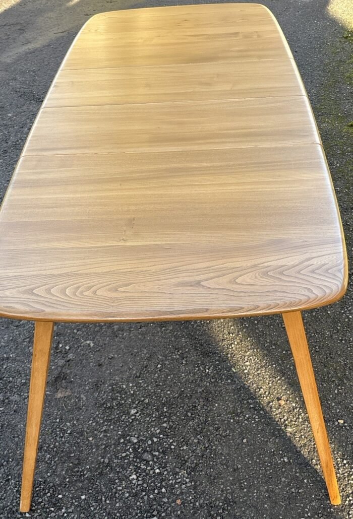 Vintage Ercol Grand Extending Dining Table Solid Elm & Beech - Image 5