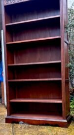Old Charm Solid Oak Bookcase Tudor Brown Adjustable Shelves - Image 5