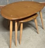 Vintage Ercol Pebble Nest of Coffee Tables Solid Elm & Beech