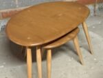 Vintage Ercol Pebble Nest of Coffee Tables Solid Elm & Beech - Image 2