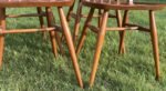 Set of 4 Retro Ercol Dining Chairs Small Solid Elm and Beech - Image 3