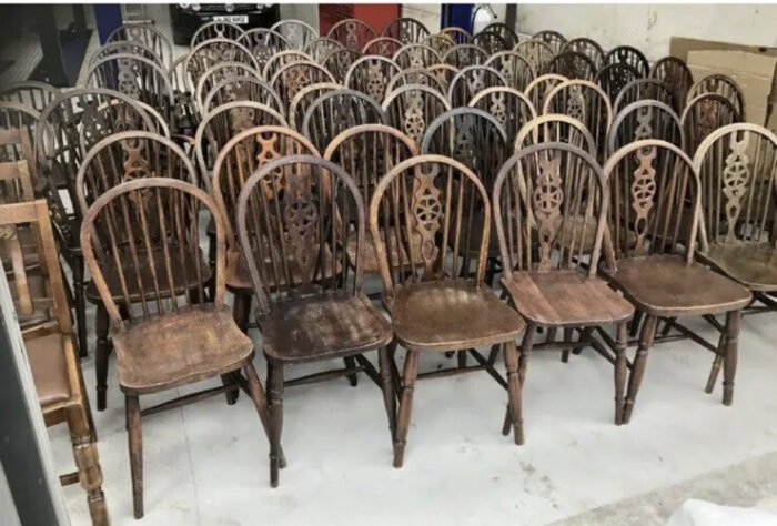 Antique Style Dining Chairs Restaurant Pub Cafe Chairs - Image 4