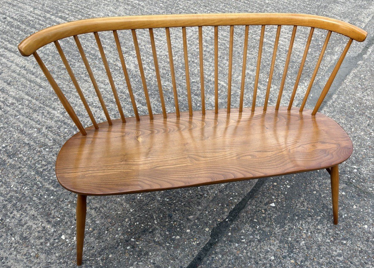 s-l1600-177.jpg STUNNING RARE ERCOL LOVE SEAT BENCH - Image 1